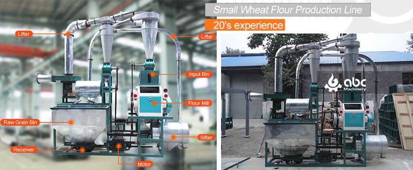 small wheat flour milling production line for sale